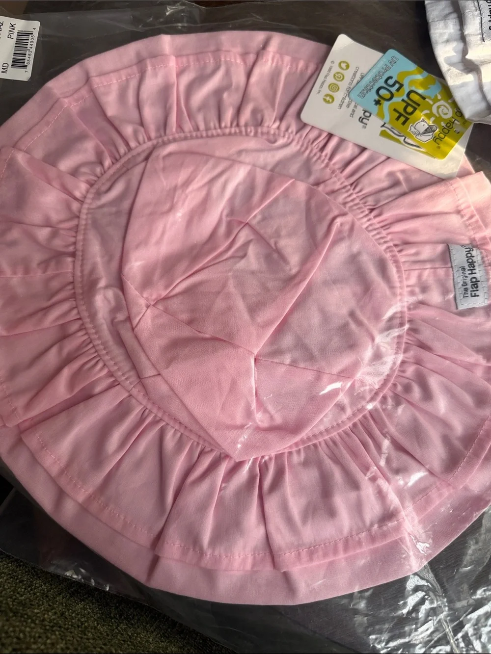 Flap Happy Pink Ruffle Sun Hat - infant / toddler